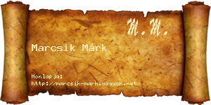 Marcsik Márk névjegykártya