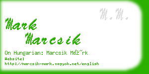 mark marcsik business card